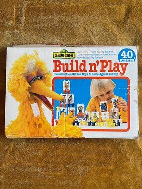 1986 Sesame Street Build N' Play Construction Set VTG Tara Toys 80s Incomplete